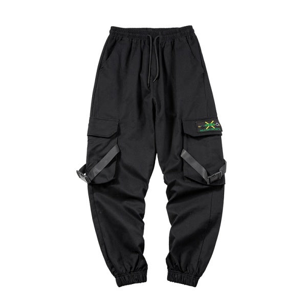 Embroidered Pocket Cargo Pants