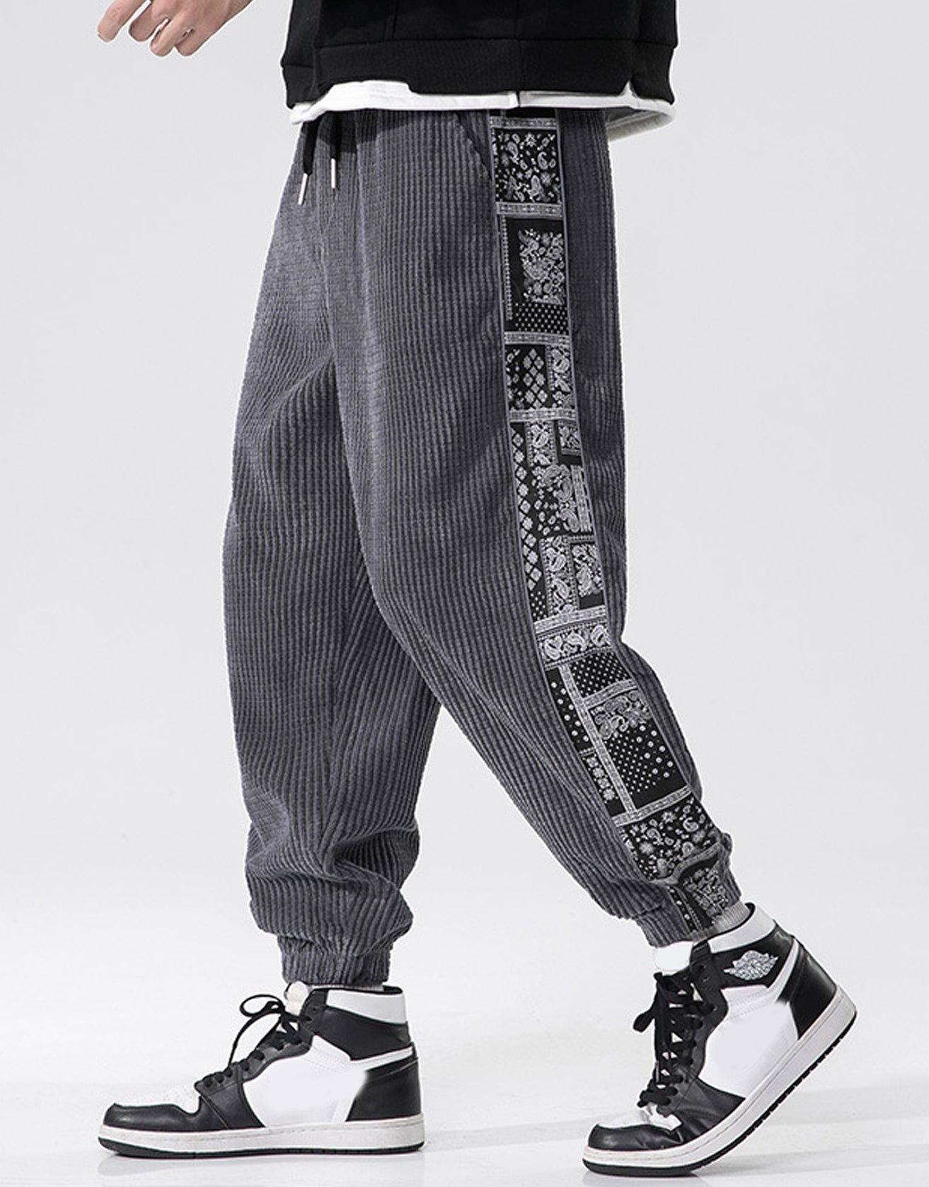 Ethnic Style Cashew Flower Casual Leggings Pants