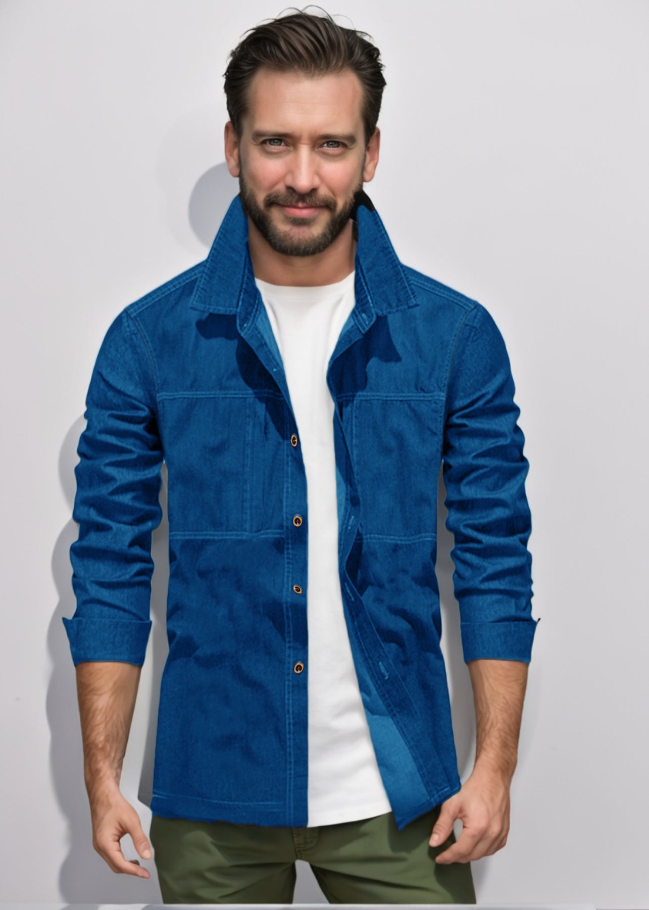 Stylish Men's Denim Jacket - Four Colors for Versatile Looks