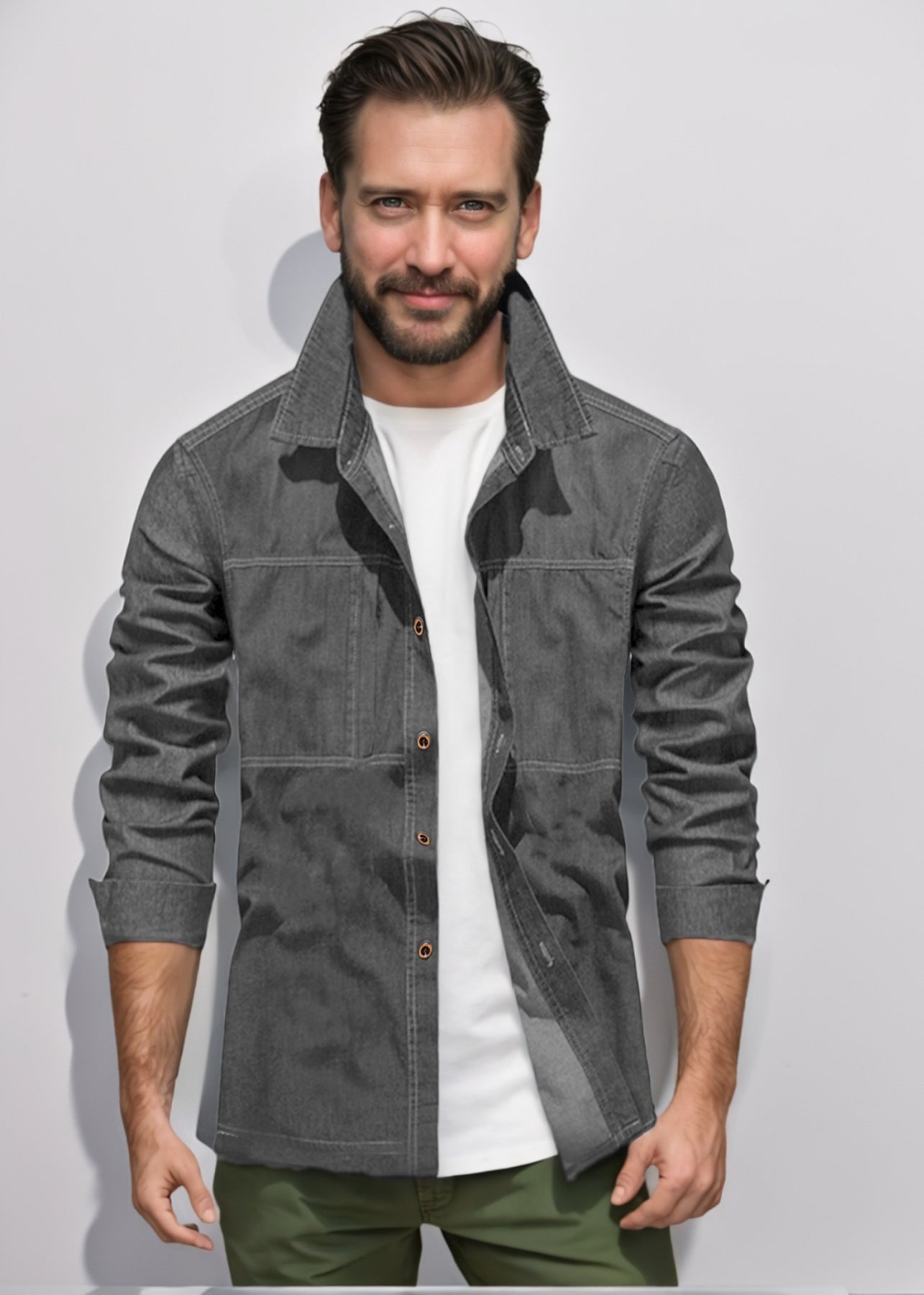 Stylish Men's Denim Jacket - Four Colors for Versatile Looks