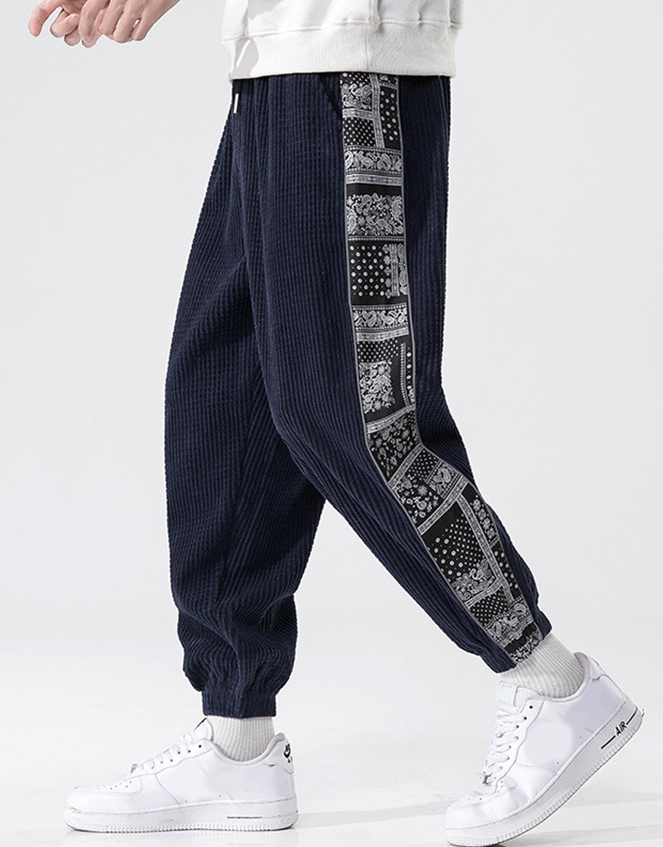 Ethnic Style Cashew Flower Casual Leggings Pants