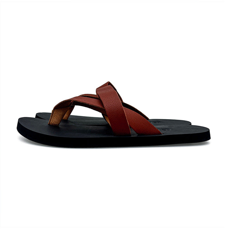 Men's Flip-Flops Thongs Sandals Comfortable Non-slip Casual Slippers For Beach Surf