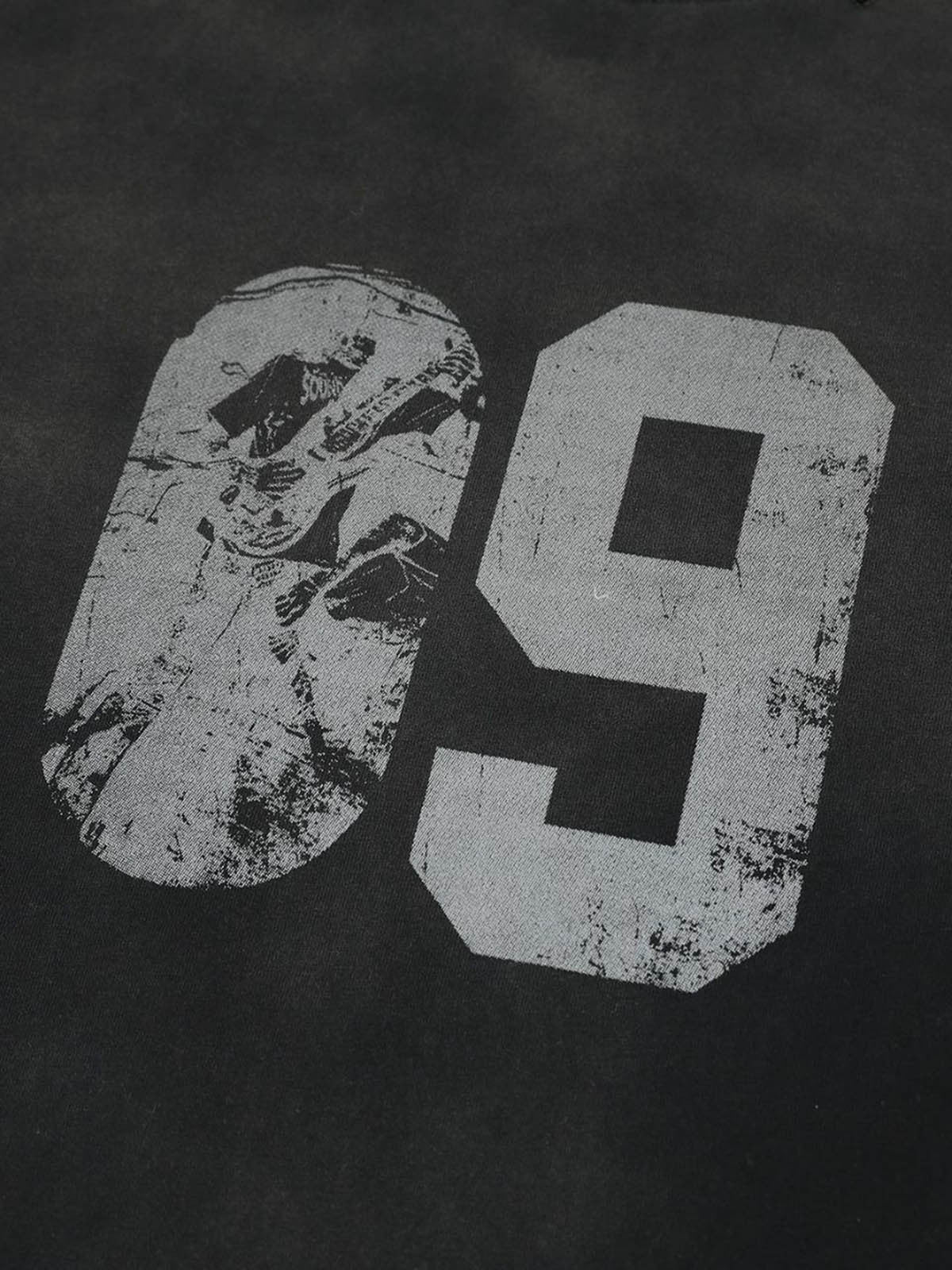 Distressed Number 09 Long Sleeve Top
