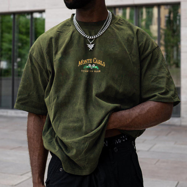 Men's Vintage Print Oversized T-Shirt