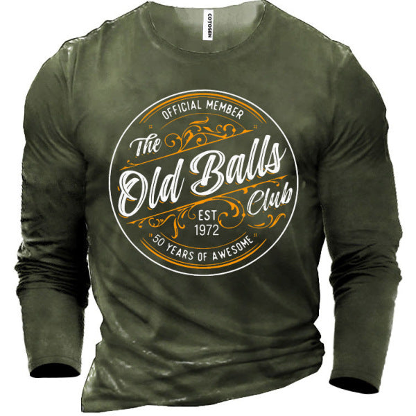Men's The Old Balls Club 50 Years Cotton Long Sleeve T-Shirt