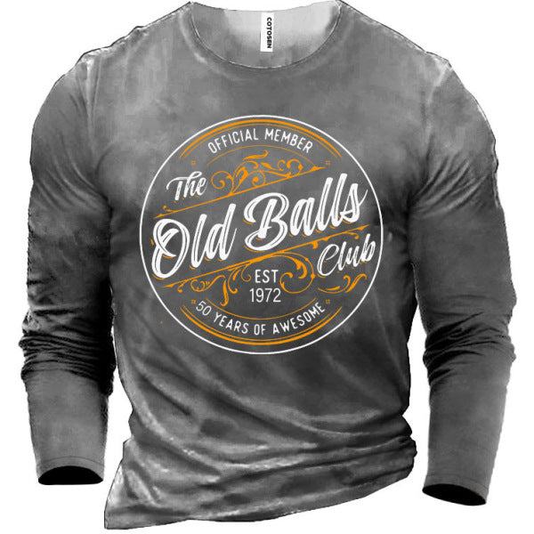 Men's The Old Balls Club 50 Years Cotton Long Sleeve T-Shirt