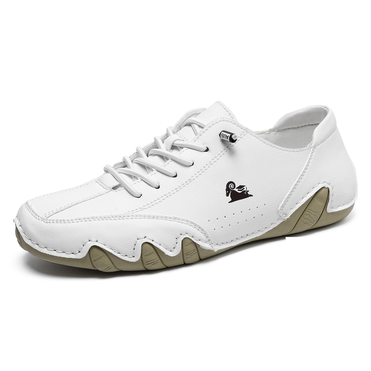 Men's Plus Size Microfiber Leather Ram Lace Up Soft Octopus Sole Sneakers Casual Shoes