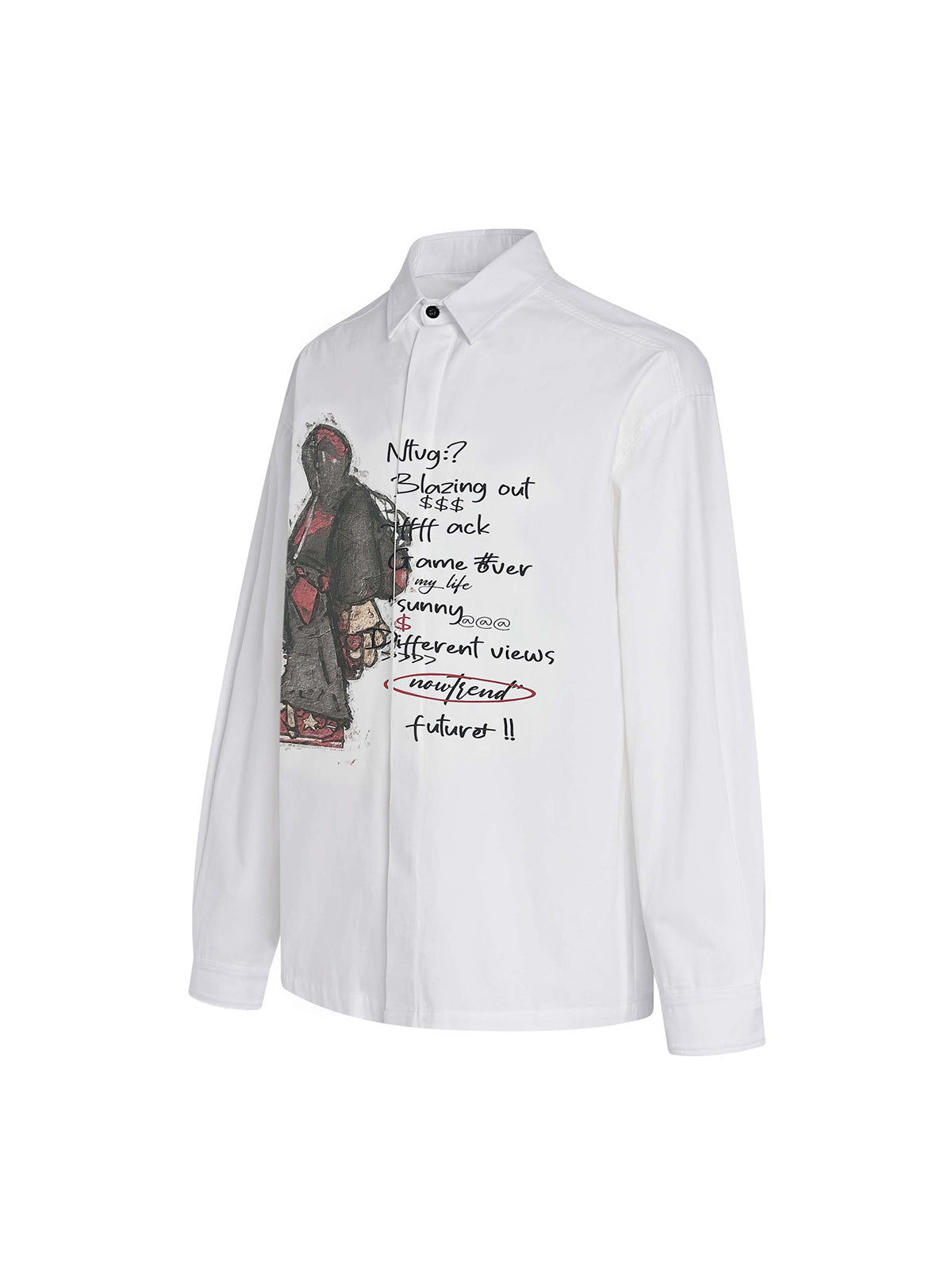 Trendy Graphic Print Long-Sleeve Shirt for Casual Wear