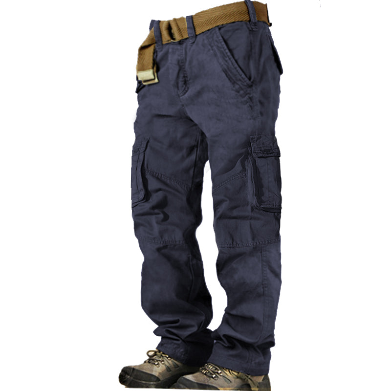 Men's Pocket Vintage Cotton Cargo Pants