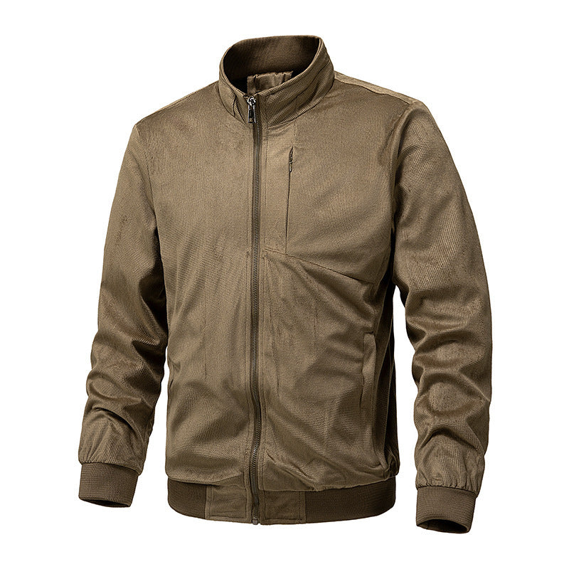 Men's Stylish Stand Collar Jacket - Perfect for Casual and Outdoor Adventures