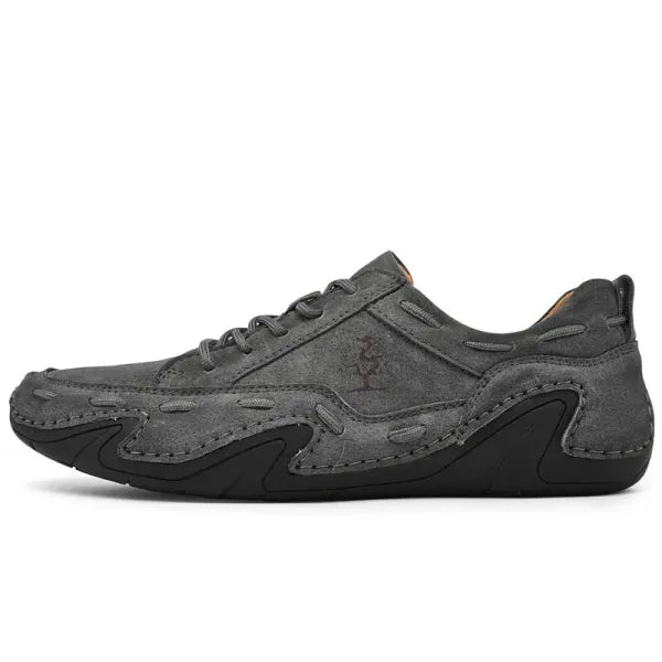 Men Leather Breathable Non Slip Soft Sole Casual Driving Shoes