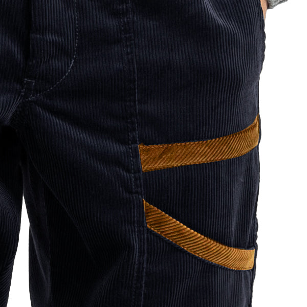Men's Corduroy Cargo Pant Outdoor Casual Contrast Multi Pocket Corduroy Trousers
