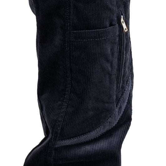 Men's Corduroy Cargo Pant Outdoor Casual Contrast Multi Pocket Corduroy Trousers