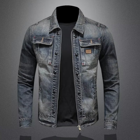 Stylish Men's Denim Jacket - Perfect for Casual and Outdoor Adventures