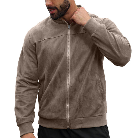Men's Stylish Full-Zip Fleece Jacket - Perfect for Casual and Outdoor Activities