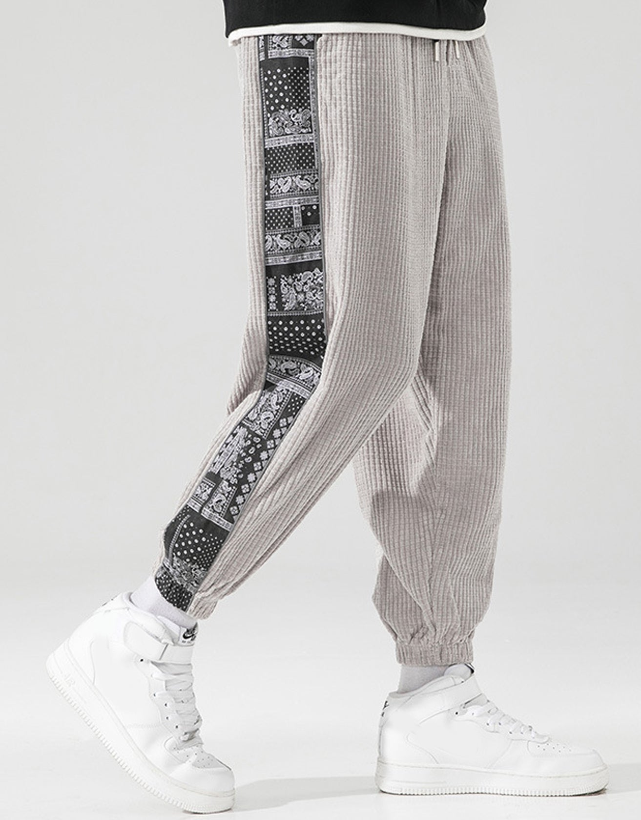 Ethnic Style Cashew Flower Casual Leggings Pants