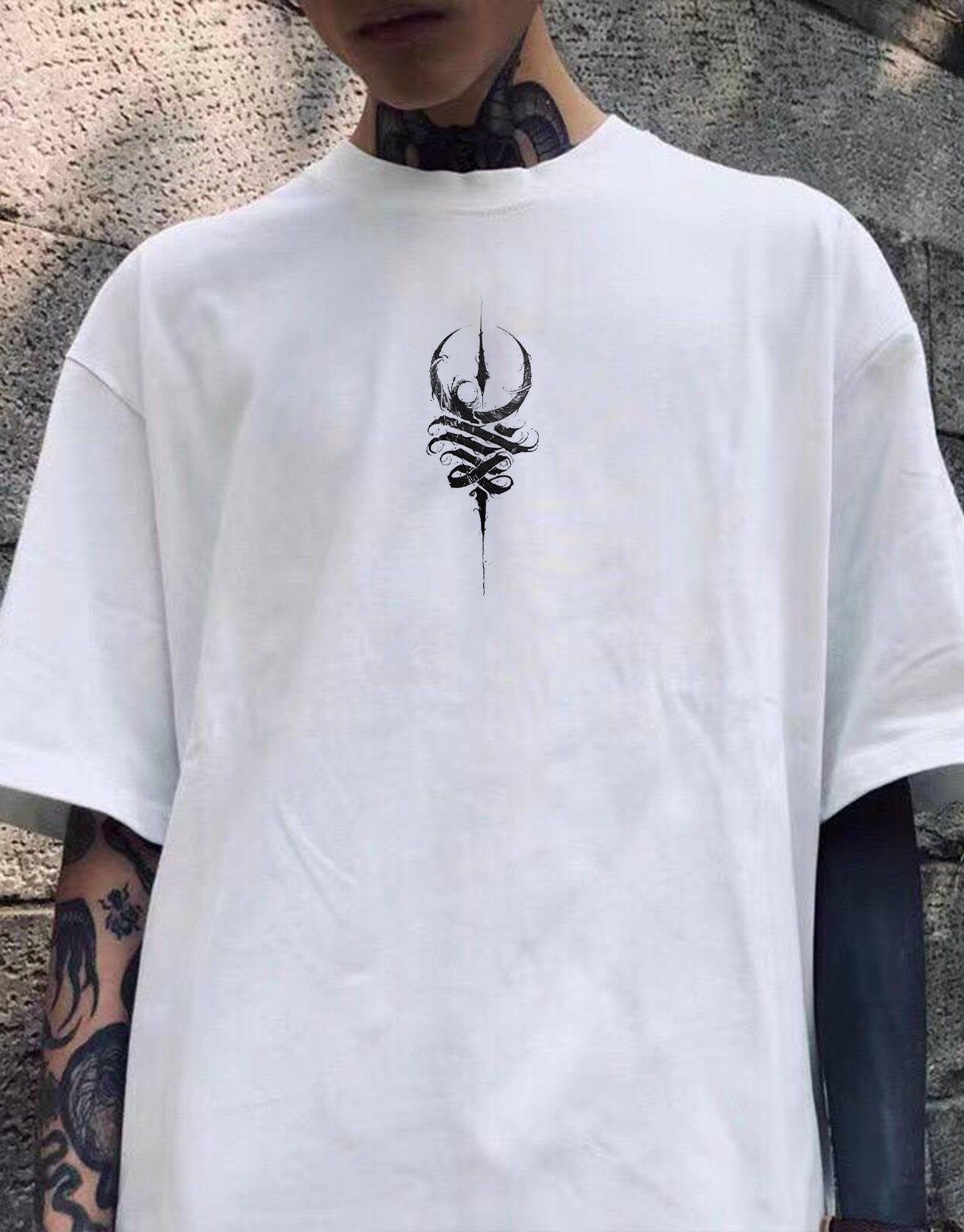 Dead Moon Art Totem Print T-shirt