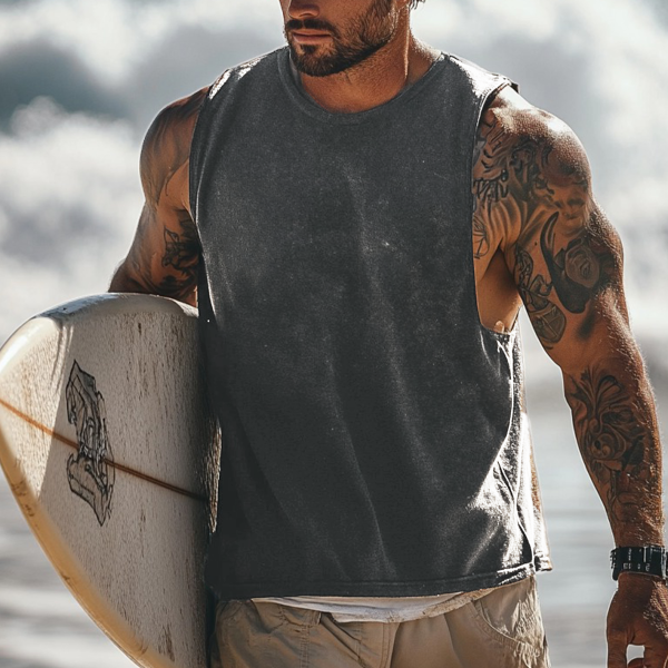 Men's Sleeveless Tank Top Perfect with Tattoo