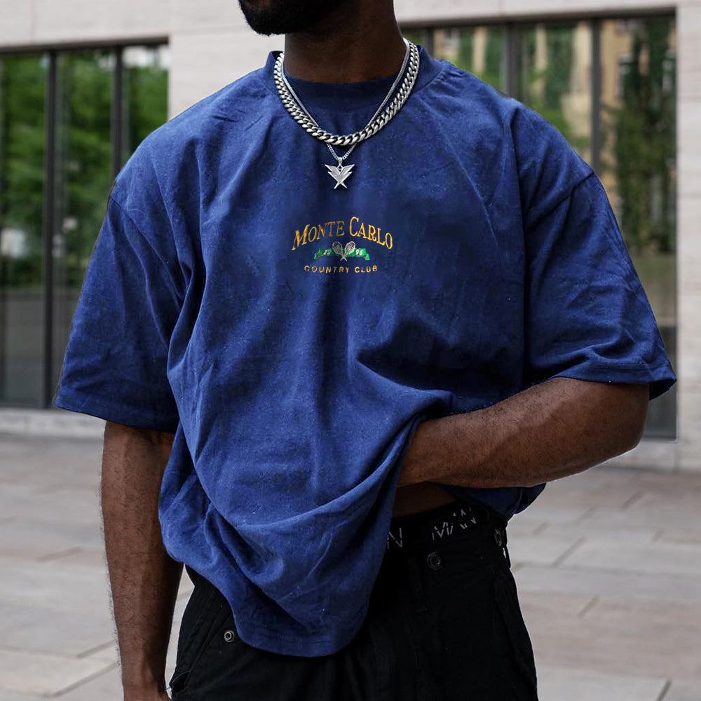 Men's Vintage Print Oversized T-Shirt