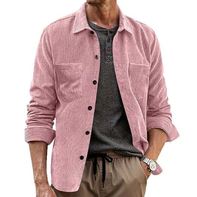 Stylish Corduroy Shirt Jacket for Men - Perfect for Casual and Outdoor Wear
