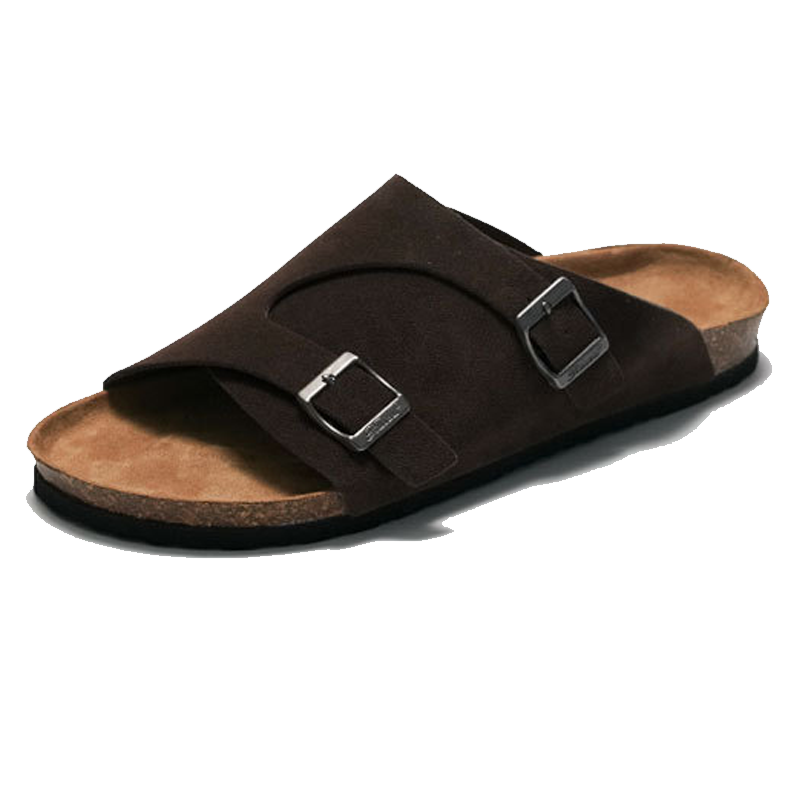 Cork Slippers Beach Shoes Birkenstock Replica Leather Suede