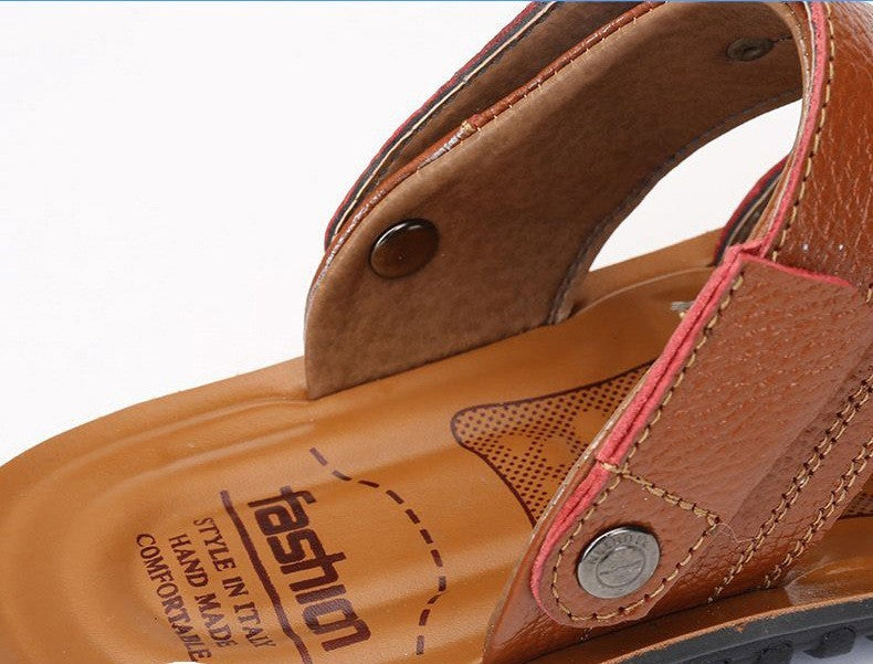 Men's Genuine Leather Soft Sandals