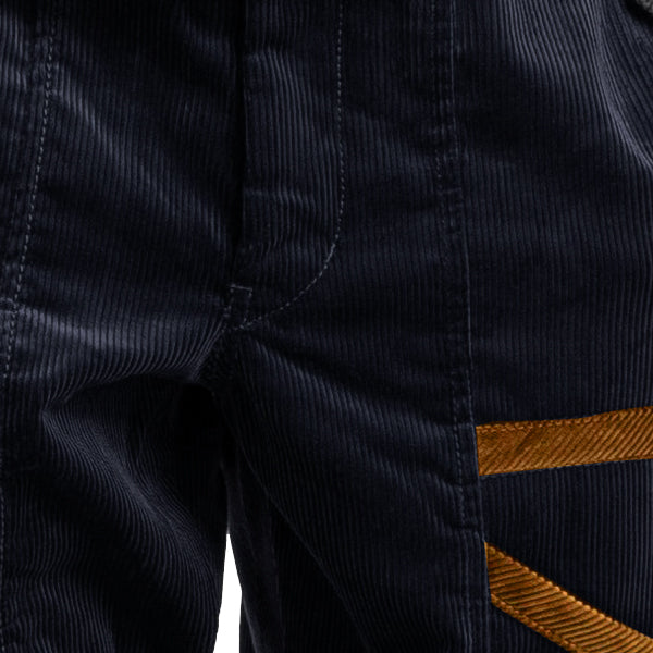 Men's Corduroy Cargo Pant Outdoor Casual Contrast Multi Pocket Corduroy Trousers