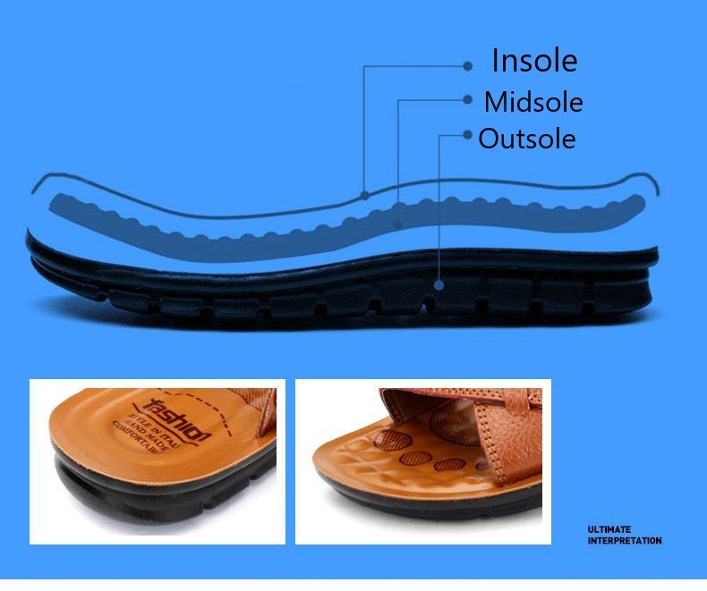 Men's Genuine Leather Soft Sandals
