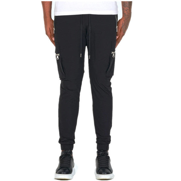Sports And Leisure Zipper Multi-pocket Trousers Men's Fitness Running Training Pants