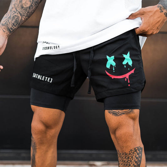 Men's Smiley Shorts Performance Shorts