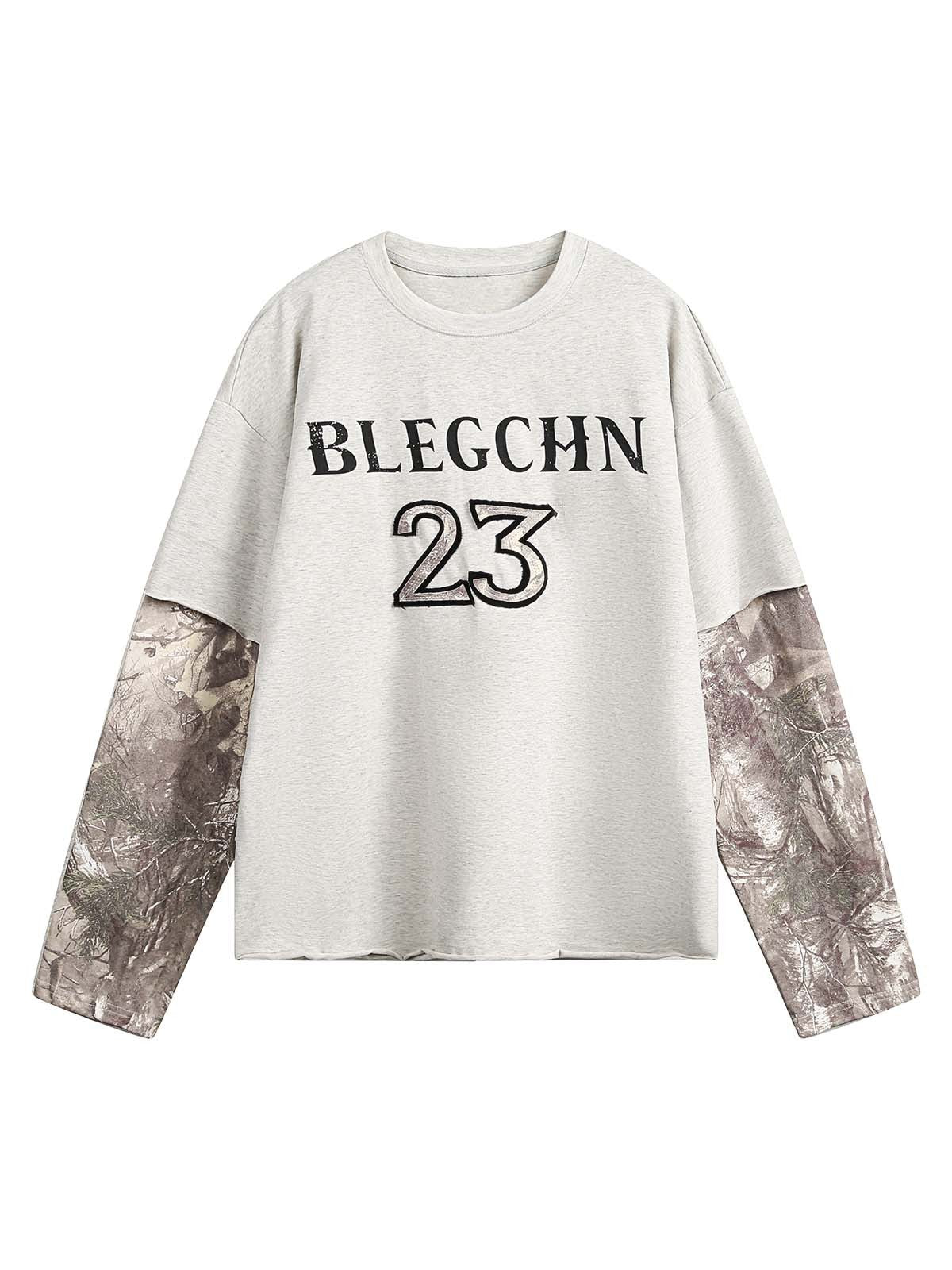 KLECHN 23 Camo Patchwork Long Sleeve Sweatshirt