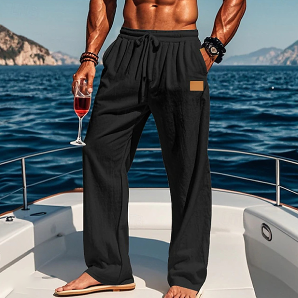 Stylish White Drawstring Waist Pants