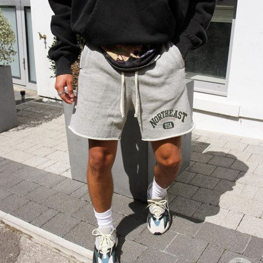 Men's Retro Print Casual Sports Shorts