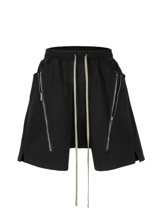 Premium Zippered Black Shorts with Sleek Design for Modern Fashionistas