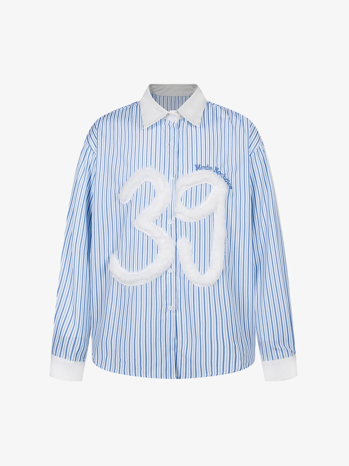 Striped Shirt with Fuzzy Number 39 Design