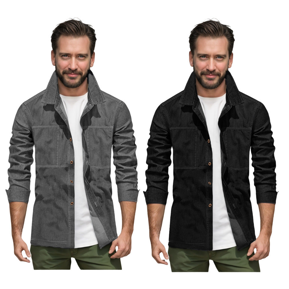 Stylish Men's Denim Jacket - Four Colors for Versatile Looks