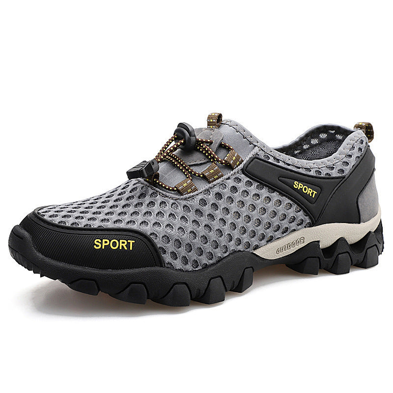 Men's Breathable Mesh Splicing Non-Slip Outdoor Sports Casual Shoes