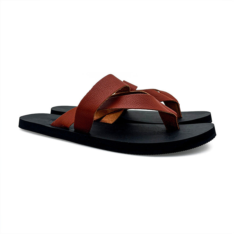 Men's Flip-Flops Thongs Sandals Comfortable Non-slip Casual Slippers For Beach Surf