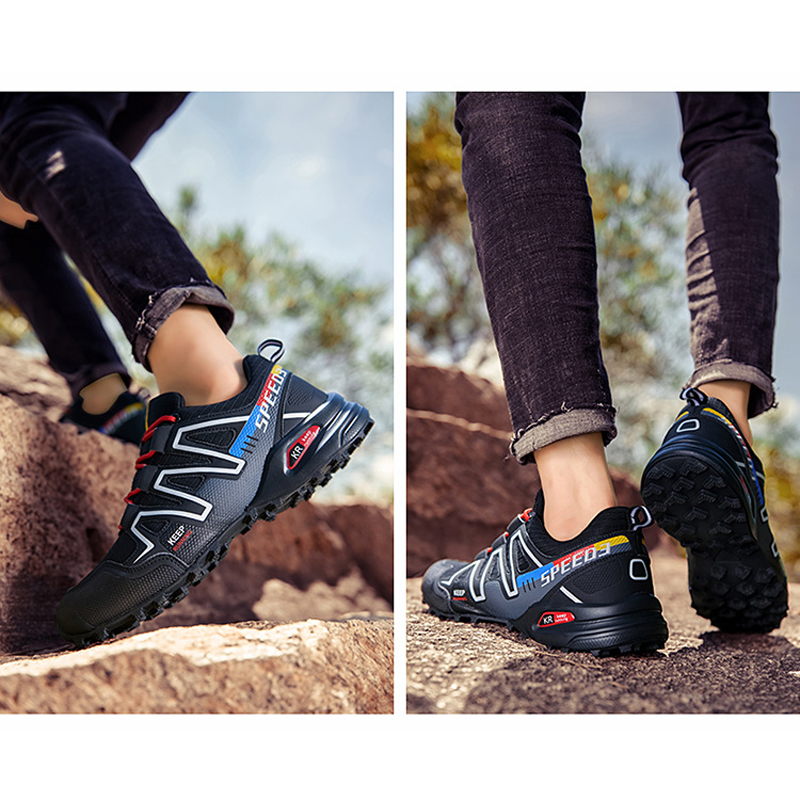 Men's Sneakers Shoes Mesh Breathable Anti Slip Hiking Shoes