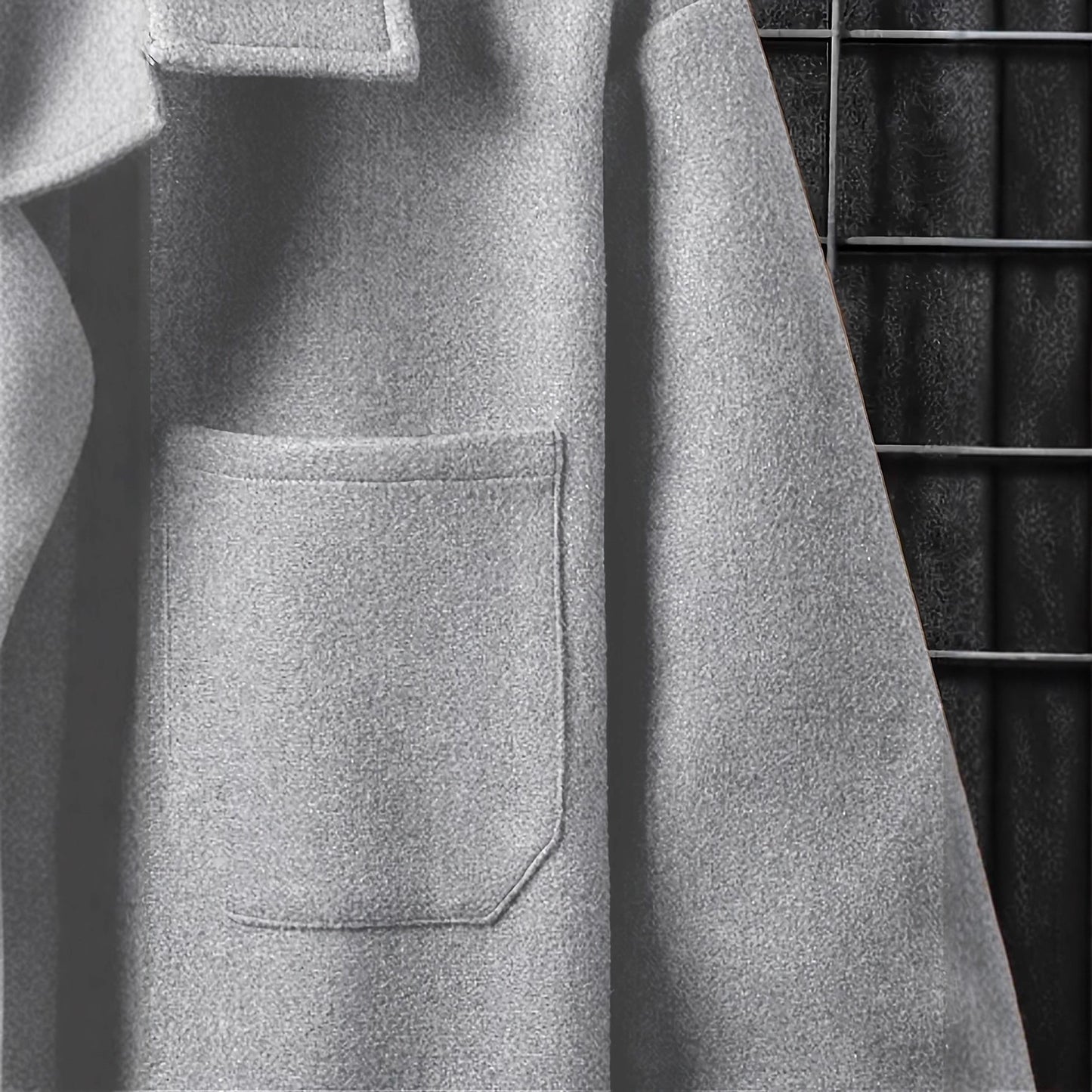 Stylish Men's Grey Button-Up Jacket for Modern Fashionistas