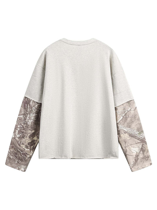 KLECHN 23 Camo Patchwork Long Sleeve Sweatshirt