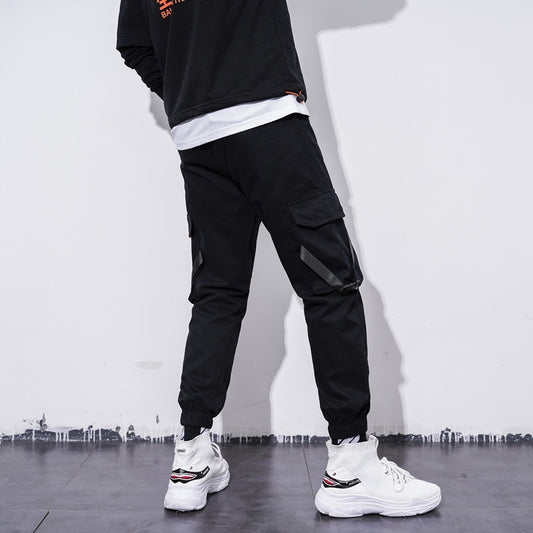 Embroidered Pocket Cargo Pants