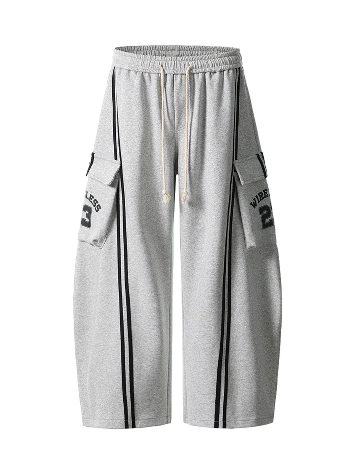 Stylish Cargo Shorts with Side Stripes and Drawstring Waist