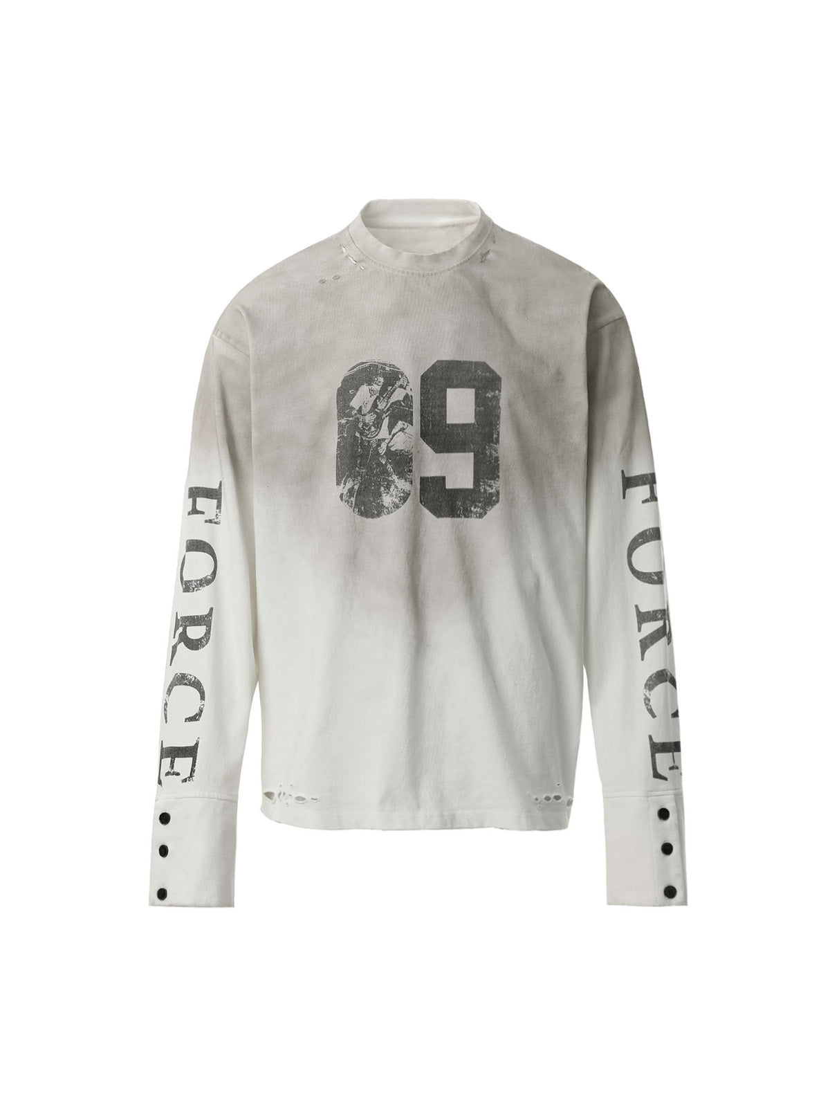 Distressed Number 09 Long Sleeve Top