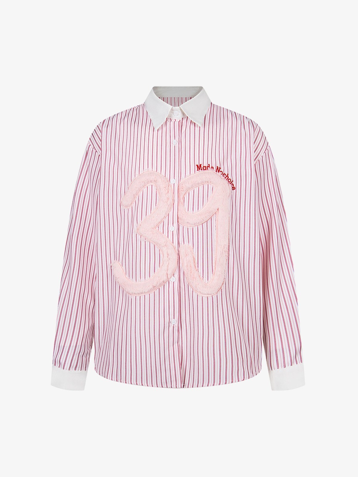 Striped Shirt with Fuzzy Number 39 Design