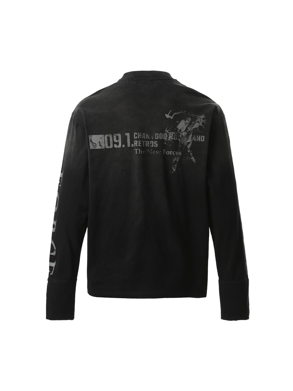 Distressed Number 09 Long Sleeve Top