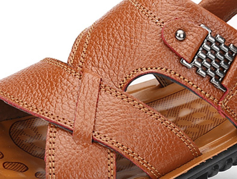 Men's Genuine Leather Soft Sandals