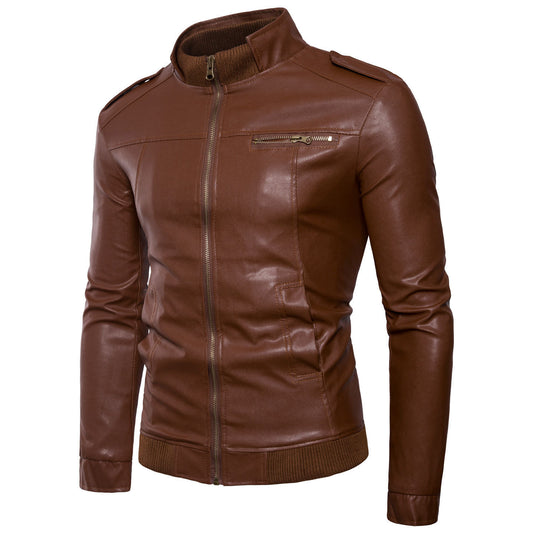Stylish Men's Leather Jacket - Perfect for Casual and Formal Wear