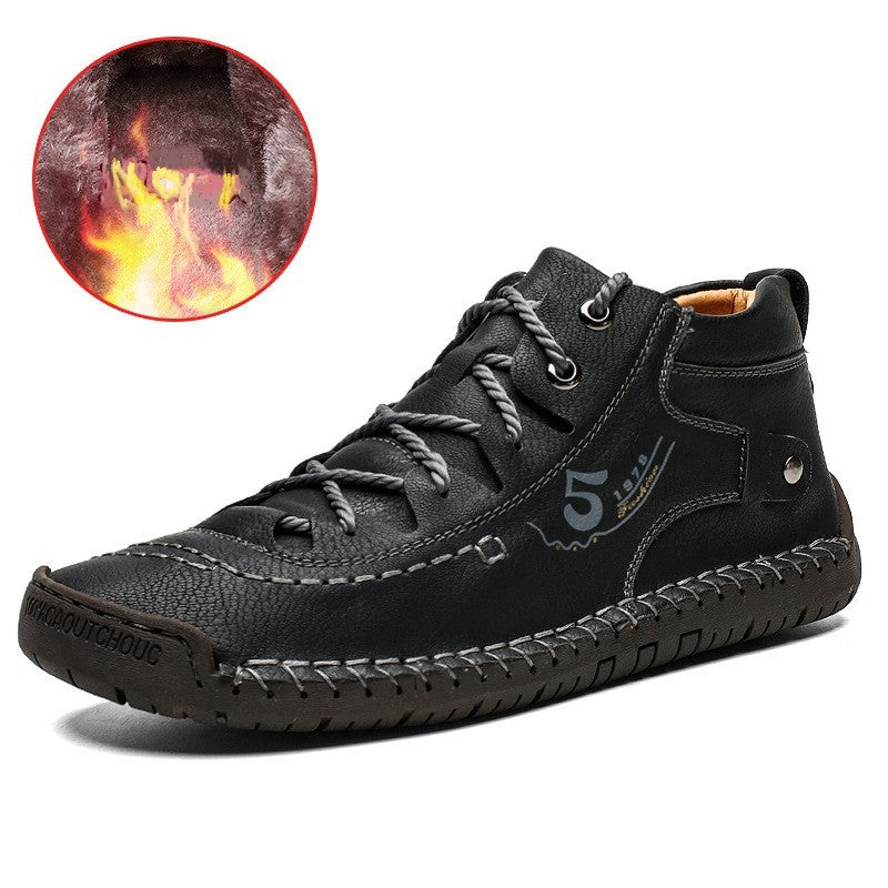 Men's Plus Fleece Warm And Soft Outdoor Casual Boots