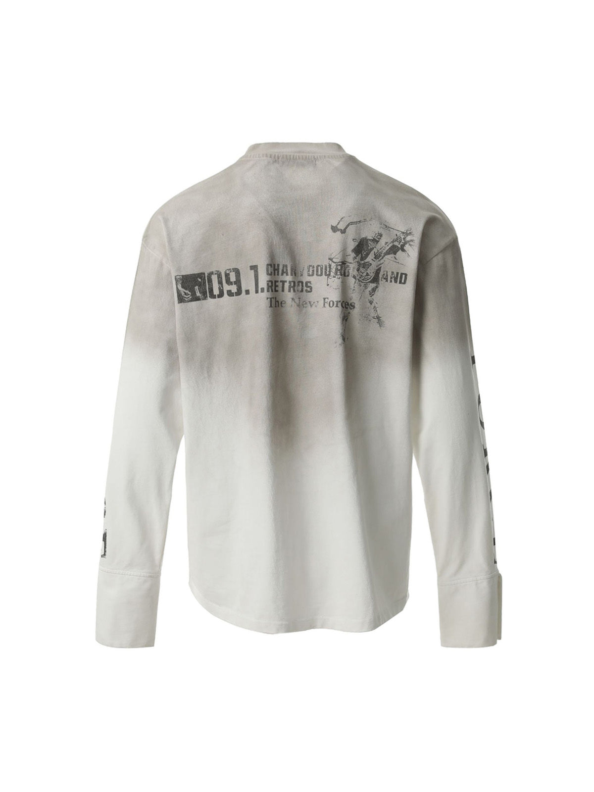 Distressed Number 09 Long Sleeve Top